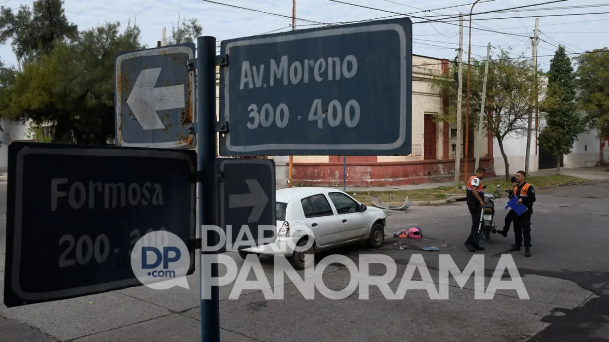 Accidente en esquina de Moreno y Formosa