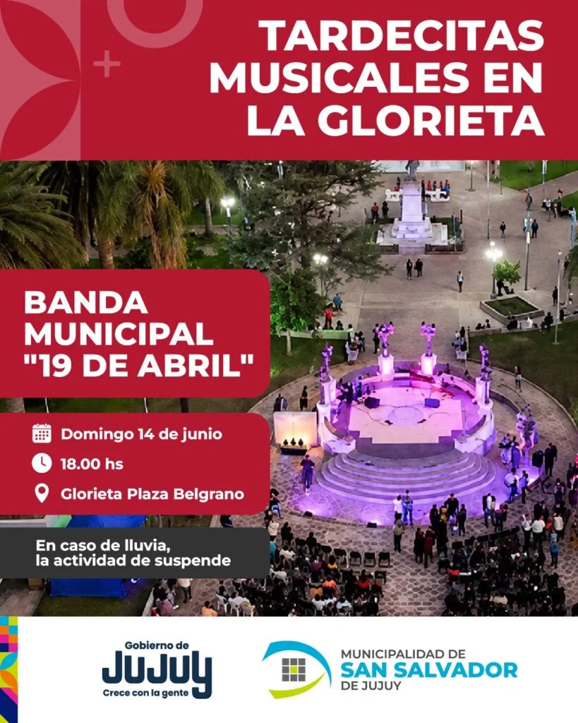 Flyer del ciclo Tardecitas Musicales en la Glorieta