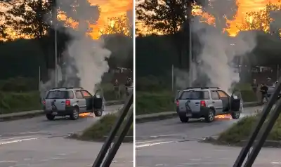 Misterio en Yerba Buena: ¿qué originó el incendio que consumió un auto frente a un colegio?