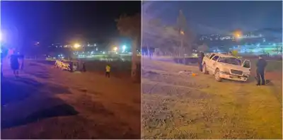 Cinco menores vivieron un momento de terror en la Ruta 14: su camioneta terminó fuera de la calzada