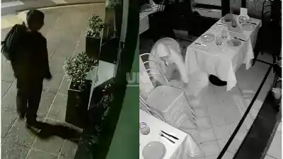 El ladrón que desafió a la alarma: entró a una pizzería, esperó que se apagara y escapó con todo en 20 segundos