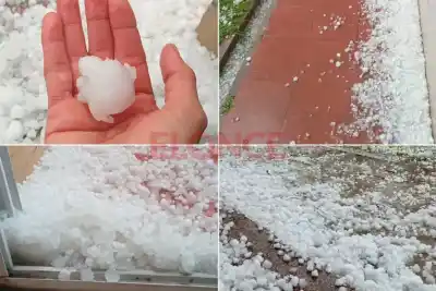 Cayó piedra en Aranguren y General Ramírez: la furia del cielo en cuatro minutos