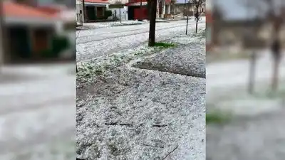 Un temporal con granizo y ráfagas provocó destrozos en Las Rosas y el sur santafesino