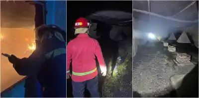 Incendio en un secadero de Campo Ramón: 20 toneladas de yerba mate quedaron destruidas