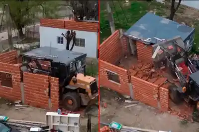 Demolición en el arroyo Las Viejas: el operativo que devolvió un terreno al espacio público