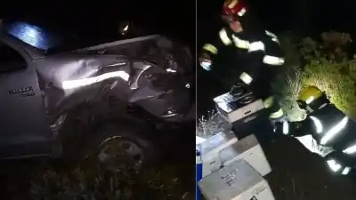 Desbarrancó una camioneta que trasladaba sangre en la Ruta 237: cómo logró pedir auxilio el conductor