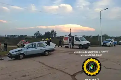 Choque en el acceso a Ubajay: un joven terminó con lesiones y ya son tres los siniestros en el mes