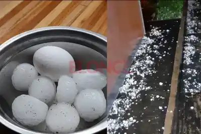 Granizada en Villaguay: piedras del tamaño de un huevo y daños en techos y vehículos