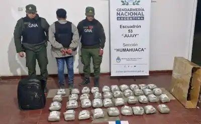 Prisión preventiva para el pasajero de un colectivo que llevaba 40 kilos de marihuana en Jujuy: el detalle que delató el cargamento