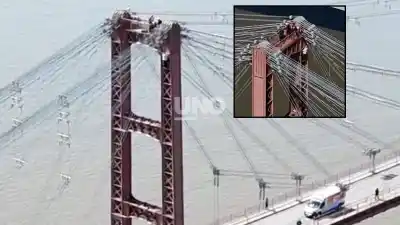 Rescataron a un hombre que había subido a la cima del Puente Colgante: cómo fue el operativo