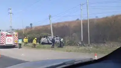 Vuelco en la ruta a Palpalá: cómo fue el operativo para asistir al conductor