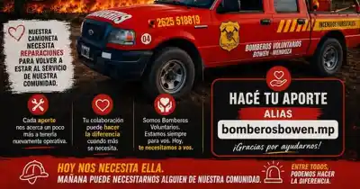 Bomberos de Bowen lanzan una campaña para reparar su camioneta: cómo ayudar
