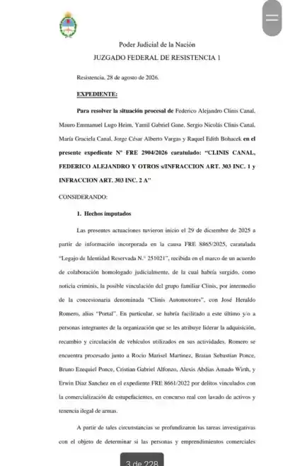 Caso Exen: procesaron a cinco acusados por lavado de activos y dos quedaron en libertad