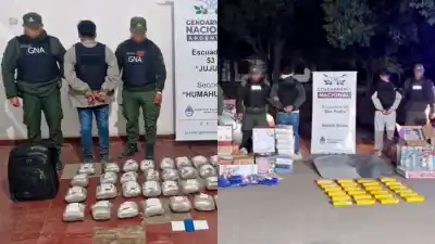 Secuestraron más de 65 kilos de droga en dos operativos en Jujuy: cómo estaba oculta la carga