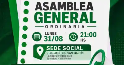 El Club San Martín de El Bañado define sus nuevas autoridades: los cargos que se pondrán en juego
