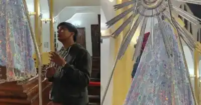 Un joven de Metán confeccionó un manto para la Virgen del Milagro: el gesto que emocionó a su familia