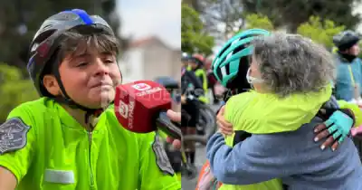 Un changuito llegó en bicicleta desde Cachi hasta la Catedral y emocionó a todos con su pedido