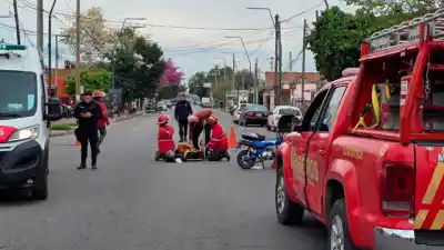 Un motociclista y su acompañante resultaron heridos en un choque en La Rioja