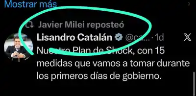 Milei retuiteó a Catalán y lo impulsa como candidato a gobernador de Tucumán