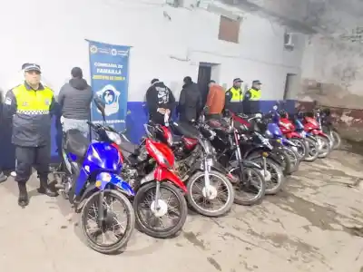 Diez demorados y 14 motos retenidas en un operativo contra picadas ilegales en Famaillá