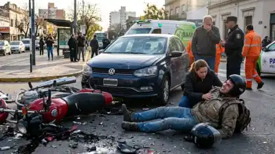 El sol “no lo dejó ver”: deberá pagar casi $30 millones por atropellar a un motociclista