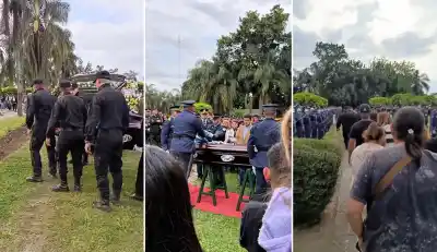 El último adiós a Kevin Rueda, el policía asesinado cuando iba a un desfile