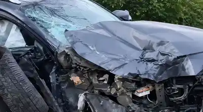 Chocó contra árboles en Villa San Lorenzo y de milagro no hubo una tragedia