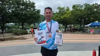 Mario Rodríguez, de Comodoro, se colgó el bronce en el Mundial Master de Corea