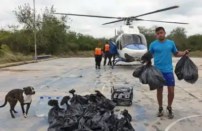 Niogasta bajo el agua: el operativo sanitario que llega donde otros no pueden