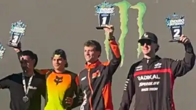 Emiliano Carabajal subió al podio en el Enduro del Invierno