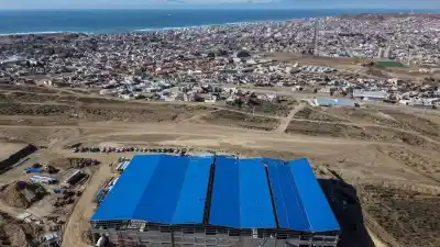El polideportivo más grande de la Patagonia ya tiene el 95% de su estructura lista