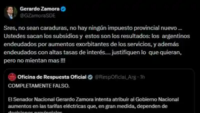 Zamora responde con dureza a la Oficina de Respuesta Oficial: “No sean caraduras, no mientan más”