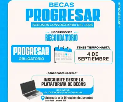 Apóstoles: abren la inscripción a las Becas Progresar y tenés tiempo hasta el 4 de septiembre