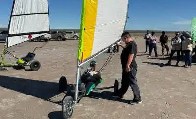 El viento como motor: llega a La Pampa el primer encuentro de carrovelismo