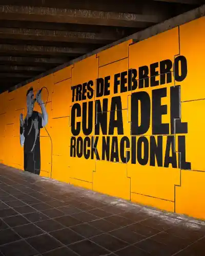Un mural en Tres de Febrero deslumbra con la historia del rock nacional y la identidad local