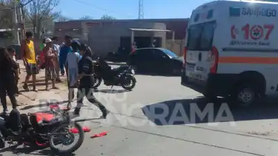 Un policía terminó herido tras chocar con un ciclista en avenida Aguirre