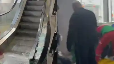 Colapsó una escalera en la estación Sáenz y 11 pasajeros resultaron heridos