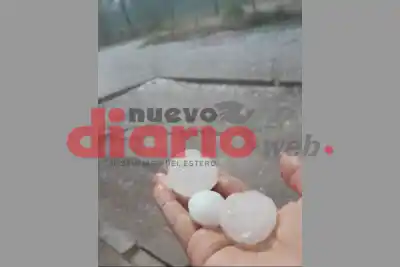 El granizo sorprendió a Sumampa: la tormenta que nadie esperaba