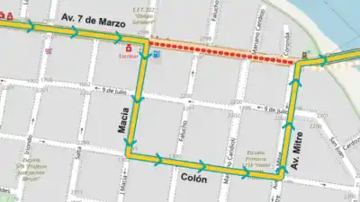 Cortan un carril de 7 de Marzo: el nuevo desvío para cruzar a Santa Fe