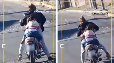 Manejaba su moto con una cerveza en la mano y a su hija sin casco en Tucumán