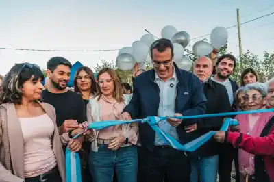 En el día del anuncio de Messi, Rawson inauguró un playón con su nombre