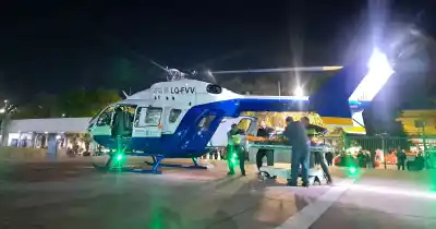 Un helicóptero sanitario trasladó de urgencia a un hombre con una grave afección cardíaca