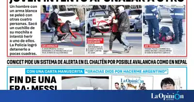 Sacó un cuchillo de la mochila en plena pelea callejera y terminó detenido en Río Gallegos