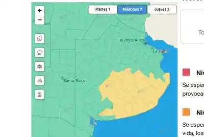 Alerta por tormentas fuertes para el miércoles en la costa y el centro bonaerense