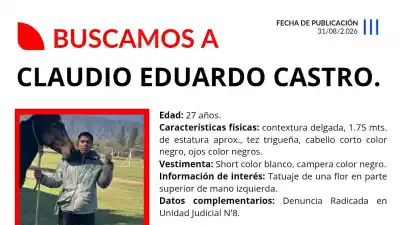 Buscan intensamente a un joven de 27 años desaparecido desde el sábado en Catamarca