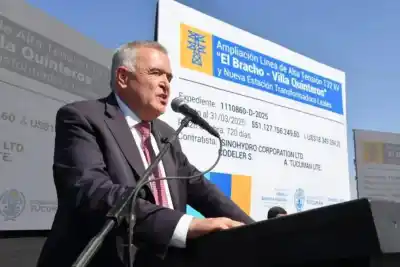 Jaldo supervisa una obra clave para el suministro eléctrico y cierra el día con una inauguración en Aguilares