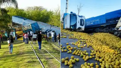 Descarriló un tren de cargas en Tucumán y la ruta quedó bloqueada
