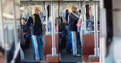 Se agarraron a los golpes en pleno Metrotranvía y un nene presenció todo