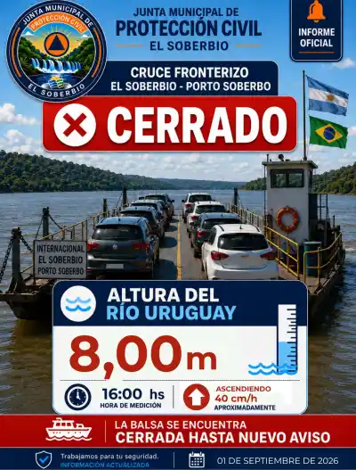 El río Uruguay subió ocho metros y cerraron el paso a Brasil: cuánto puede durar el corte