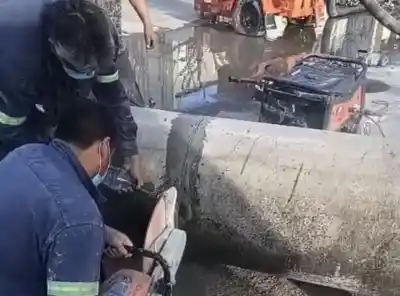 Sin agua en gran parte de Roca: la reparación que se complicó más de lo previsto